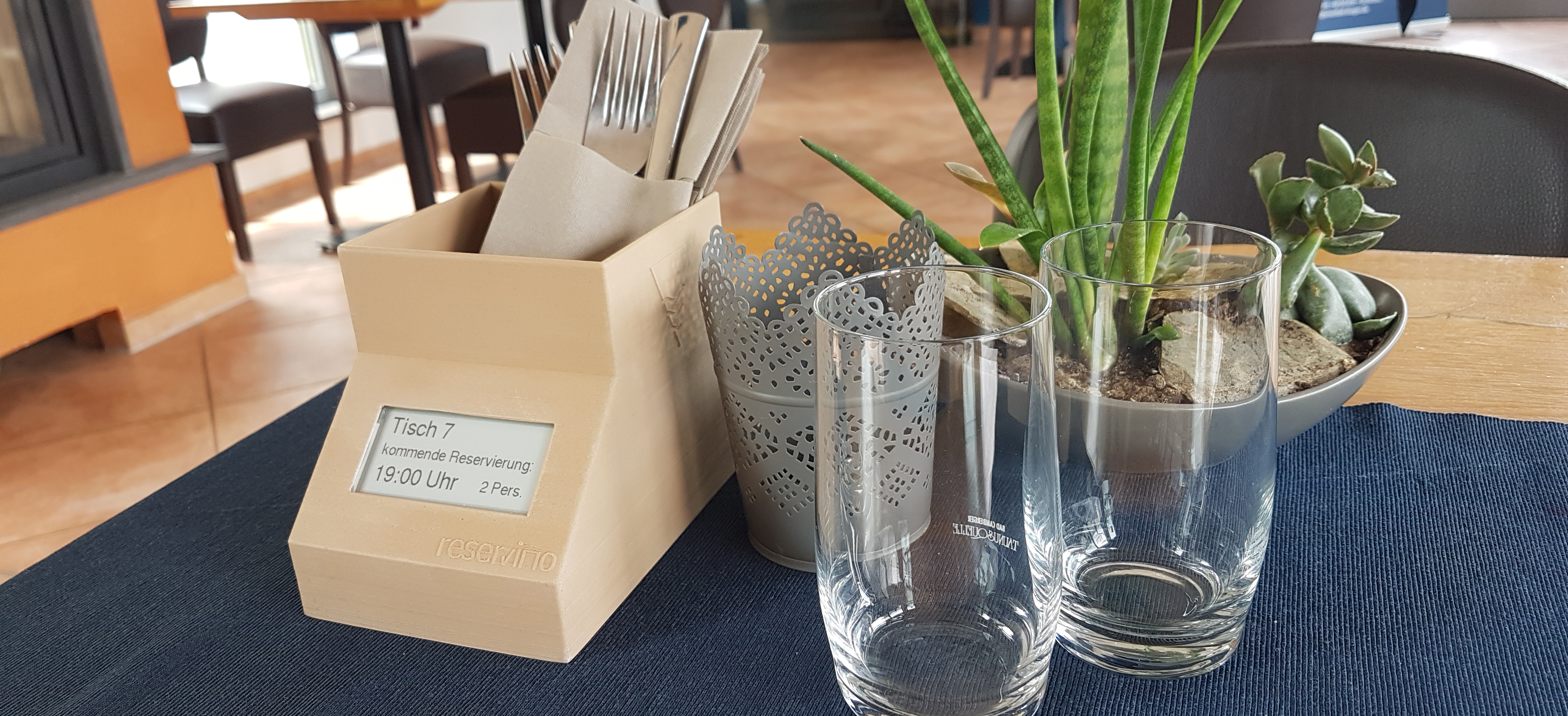 Tischschilder für Restaurants (in Kooperation mit reservino)